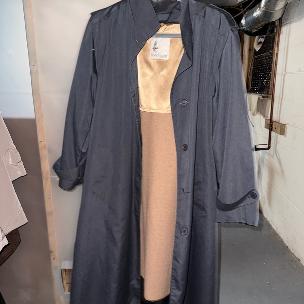 Misty harbor grey trench coat vintage